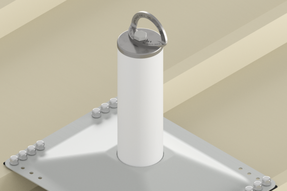 Poste de Ancoragem Dissipador para Chapa Perfilada